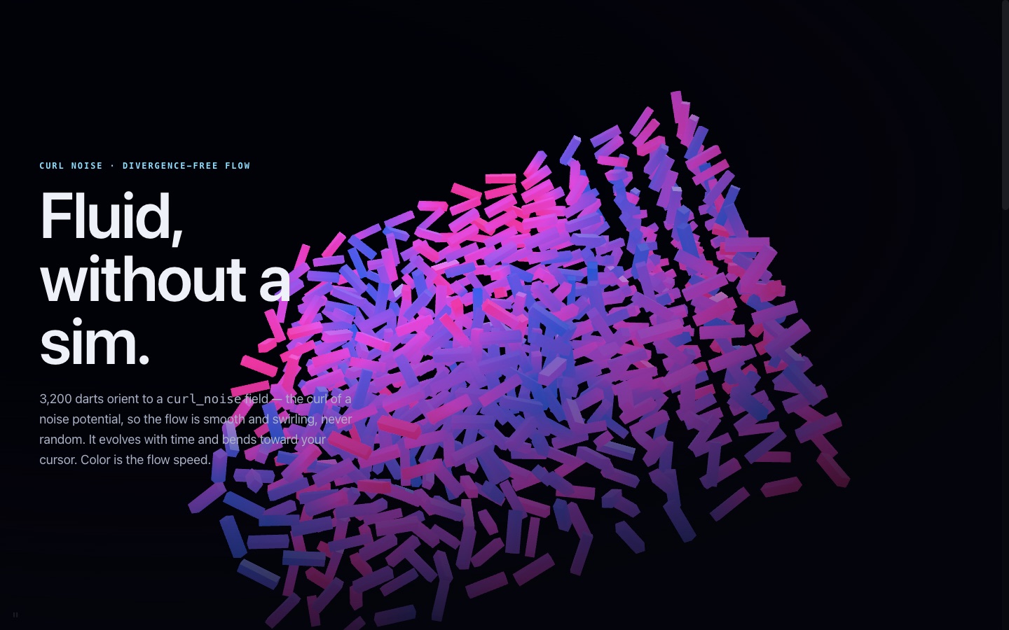 Flow Field — live nuflo scene